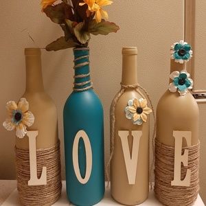 Love decorative  wine bottles